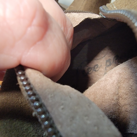 Free People Banks Over The Knee Boots Slouch Suede Green Size 38 - Picture 14 of 17